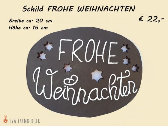 Schild frohe Weihnachten © Palmberger